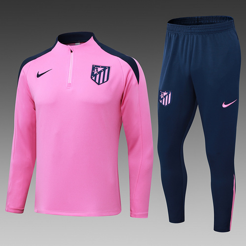 24/25 Atletico Madrid pink half zip Tracksuit