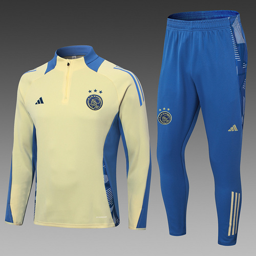 24/25 Ajax Light yellow half zip Tracksuit