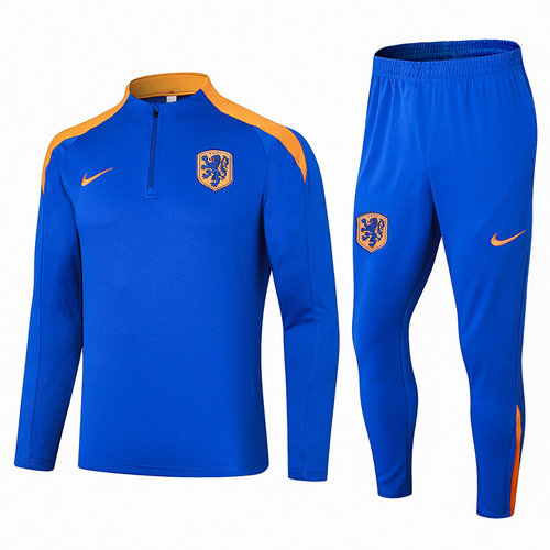 24/25 Netherlands color blue half zip Tracksuit