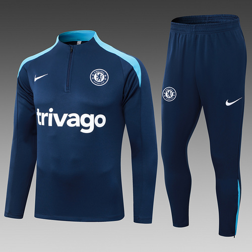 24/25 Chelsea royal blue half zip Tracksuit