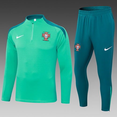 24/25 Portugal green half zip Tracksuit