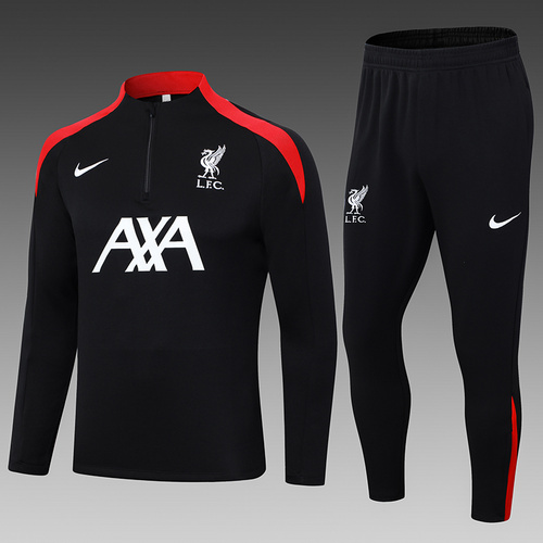 24/25 Liverpool half zip tracksuit black