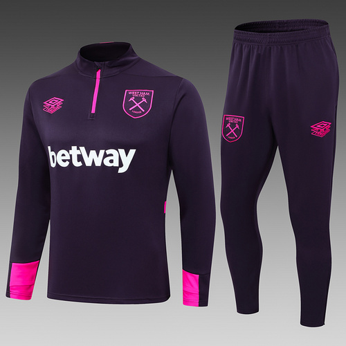 24/25 West Ham purple half zip Tracksuit