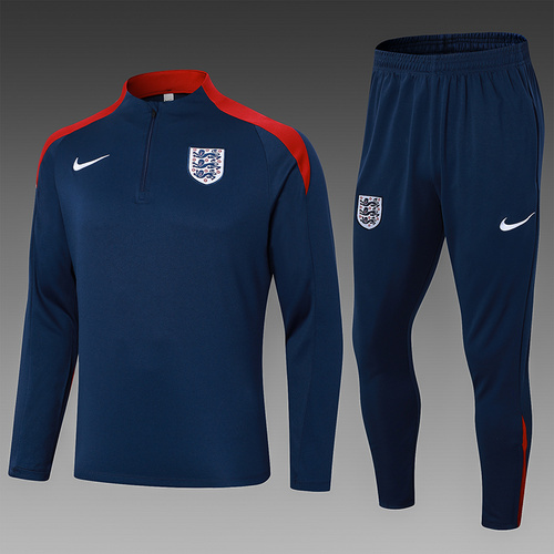 24/25 England royal blue half zip Tracksuit