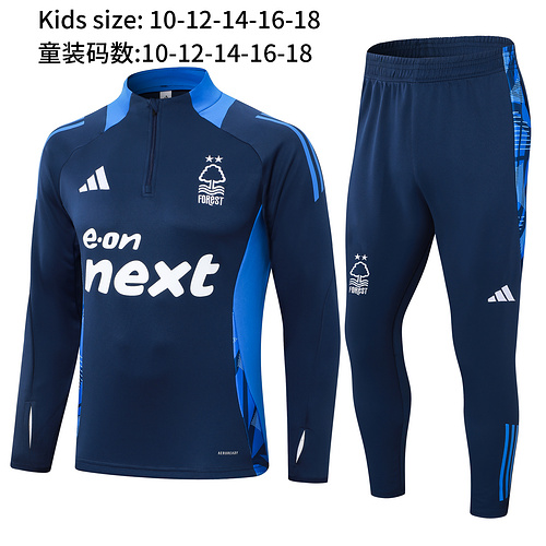 24/25 Nottingham Forest royal blue kid half zip Tacksuit