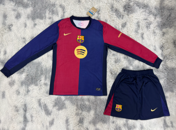 Adult Kits 24/25 Barcelona  Home New advertising Long Sleeve