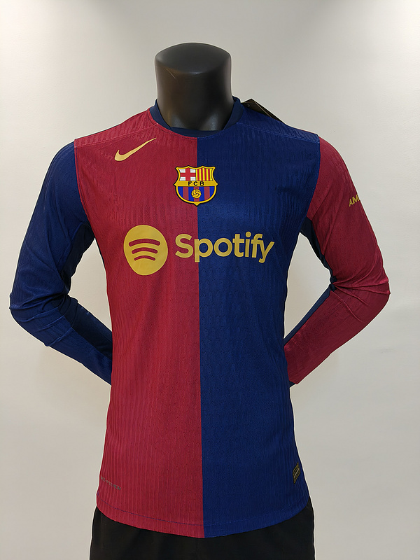 Player Version 24/25 Barcelona home old advertising version Long sleeve