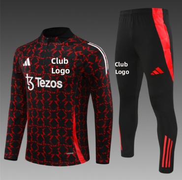 24/25 M-U red black Camouflage half zip Tracksuit