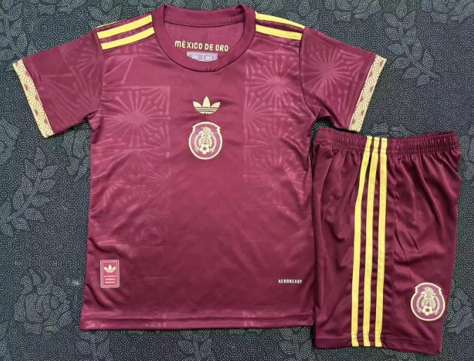 25/26Kids kits Mexico Gold Cup Red 