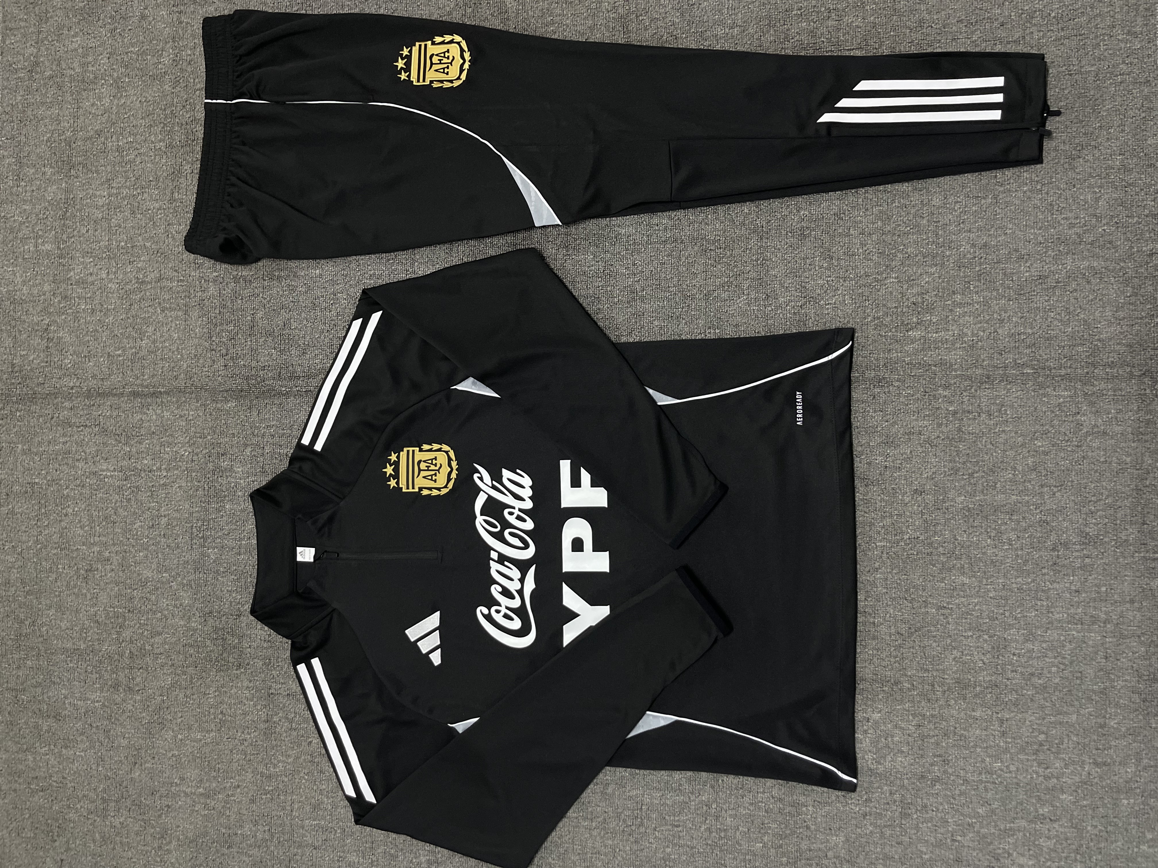 25/26Kid half Latin Argentina Black Tracksuit Kits
