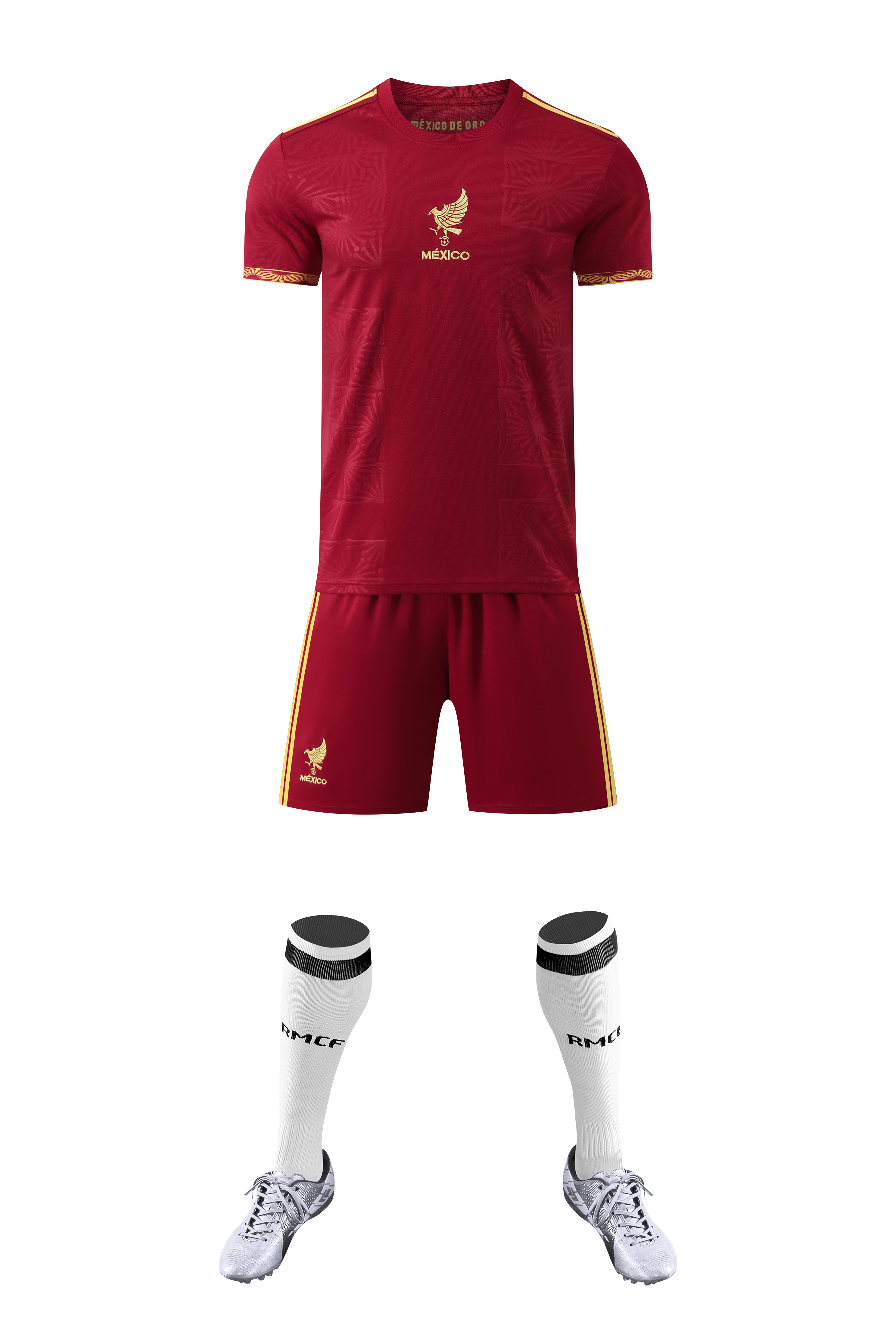 No Brand Logo Mexico Gold Cup Date Red