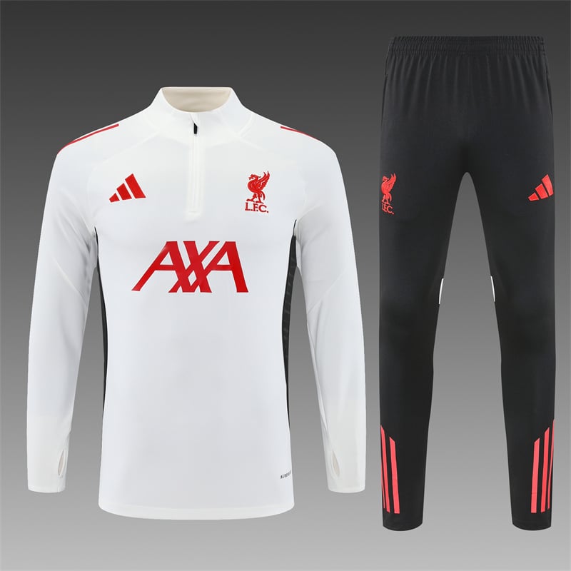 25/26 Adult half Liverpool White Tracksuit Kits