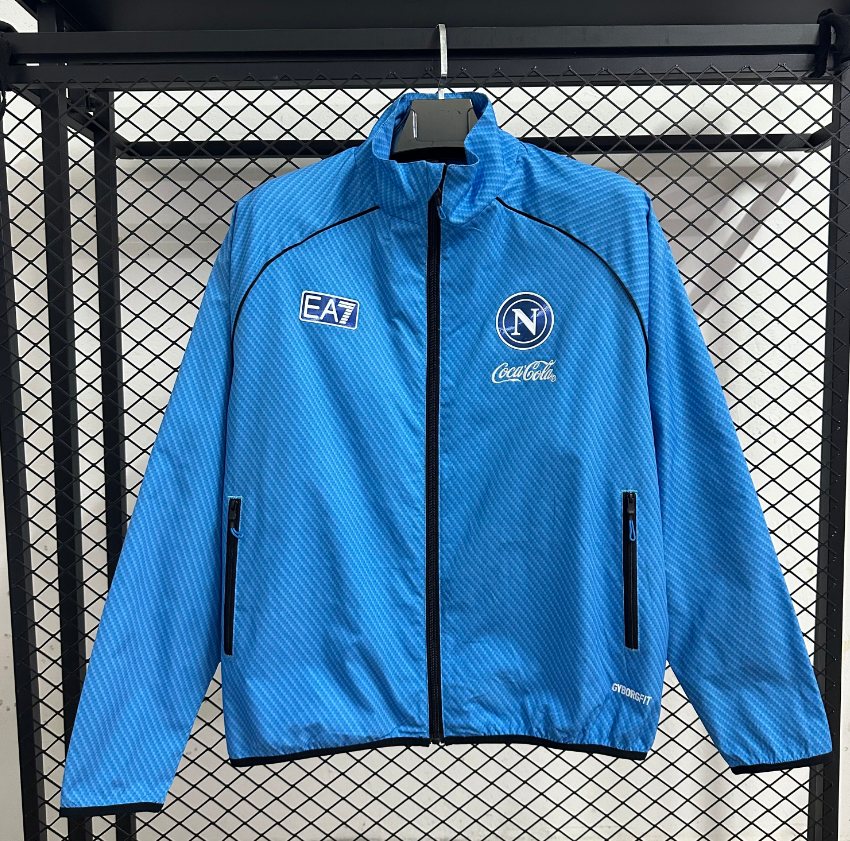 25/26 Naples offset printed blue waterproof windbreaker