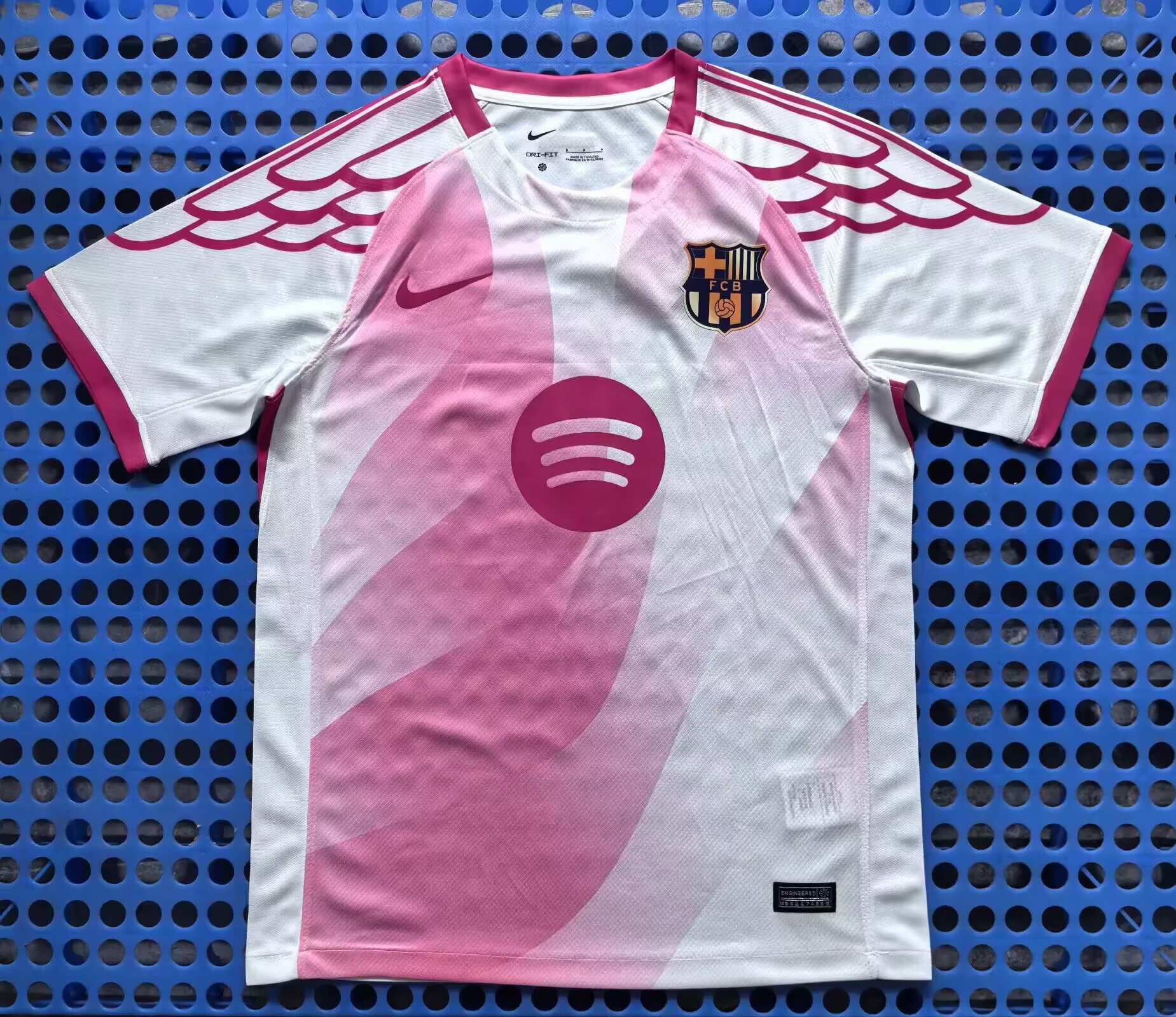  Fan version 25/26 Barca white pre-match training jersey 