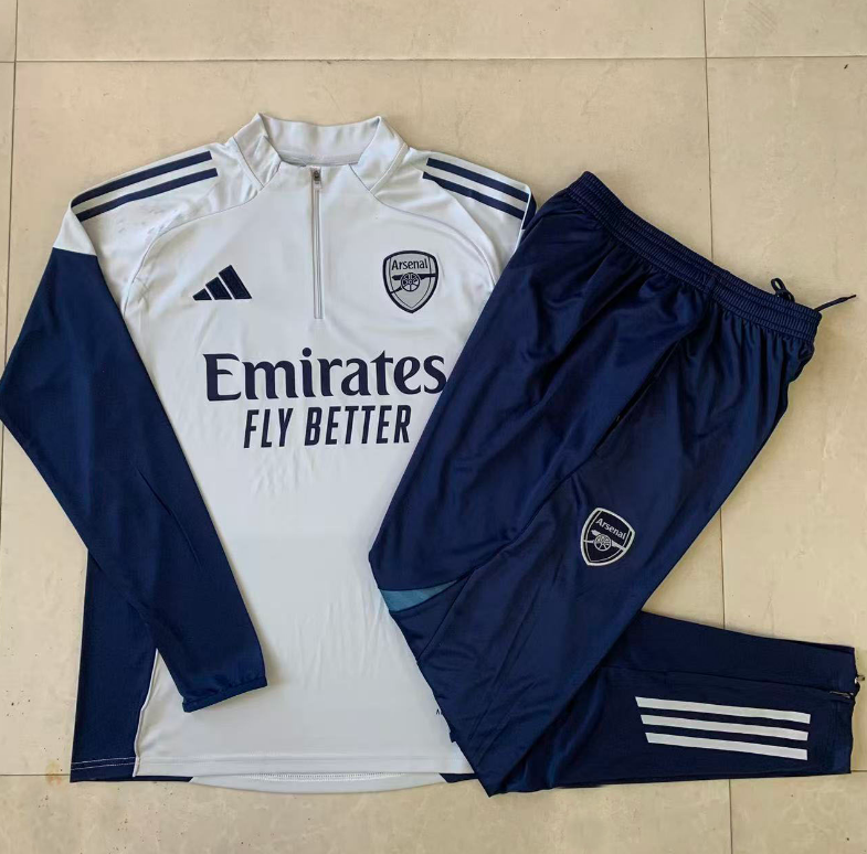  2526 Half Pull Arsenal Grey Tracksuit 