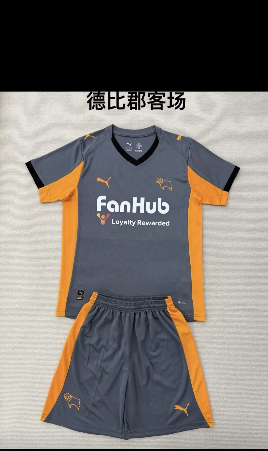 kids Kits 25/26 New (Derby County away)