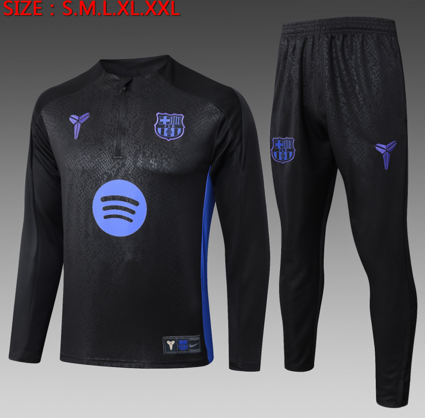  25/26 Half Barcelona black (steel stamp version) Tracksuit