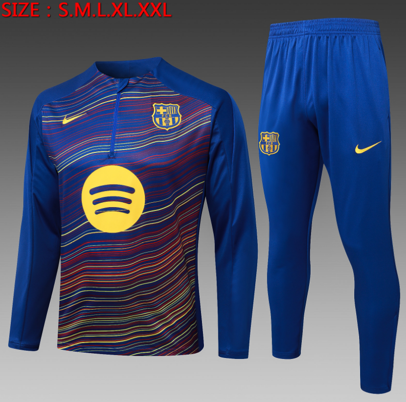  25/26 Half Barcelona color blue (diagonal inkjet) Tracksuit