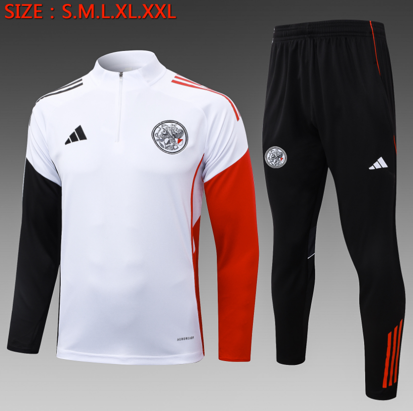  25/26 Half Ajax White Tracksuit