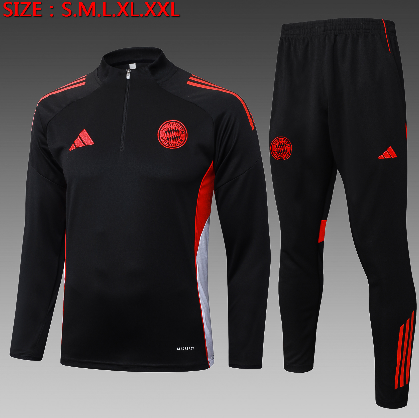  25/26 Half Bayern Black Tracksuit