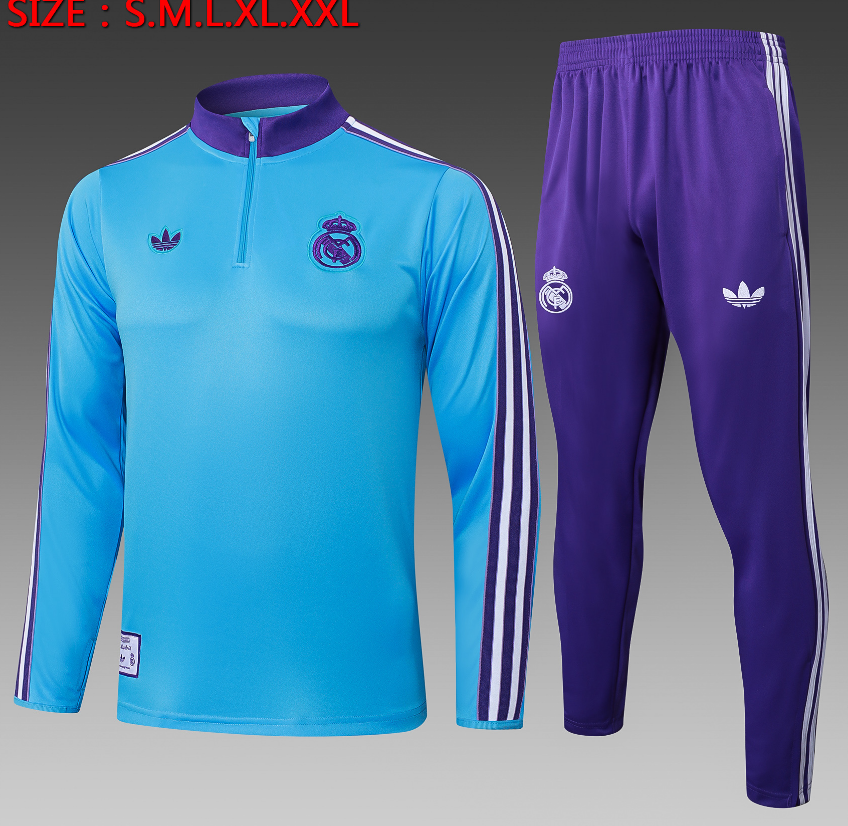  25/26 Half Real Madrid Shallow Orchid Retro Edition Tracksuit