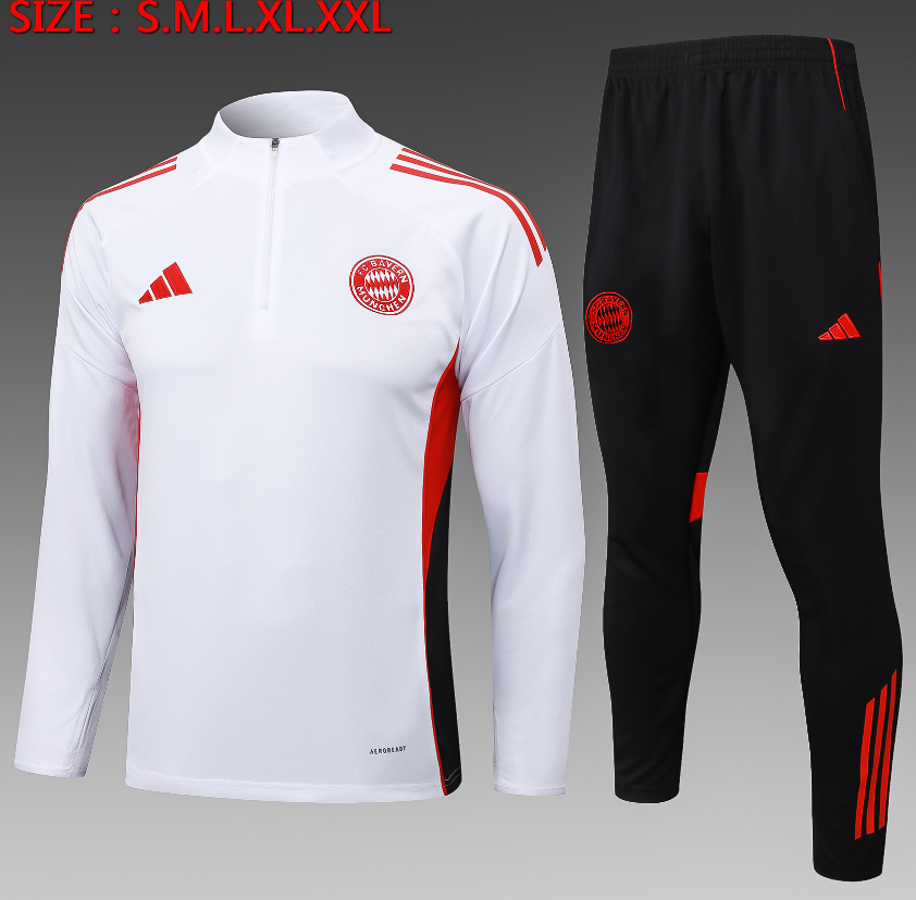  25/26 Half Bayern White Tracksuit