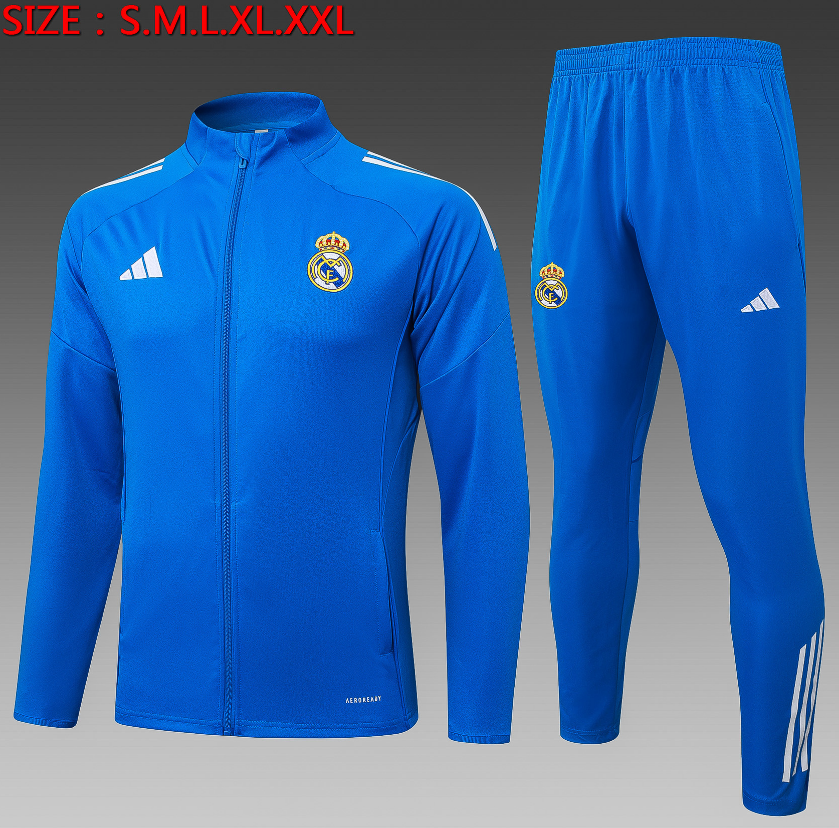 25-26 Real Madrid Lake Orchid (white three sided) Jackets sets