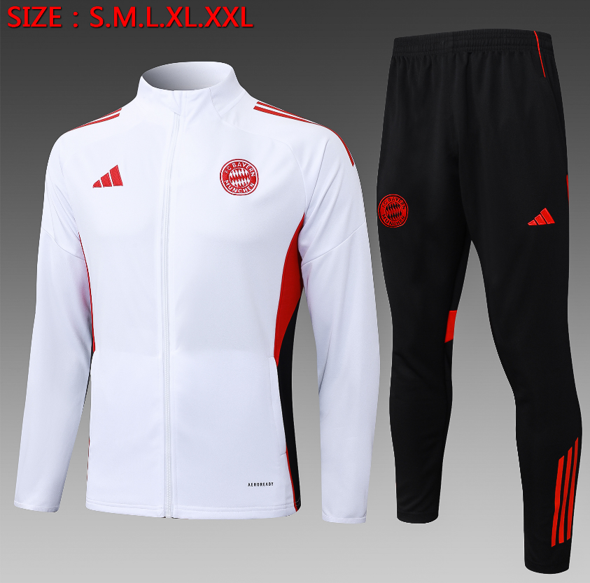 25-26 Bayern white Grey Jackets sets