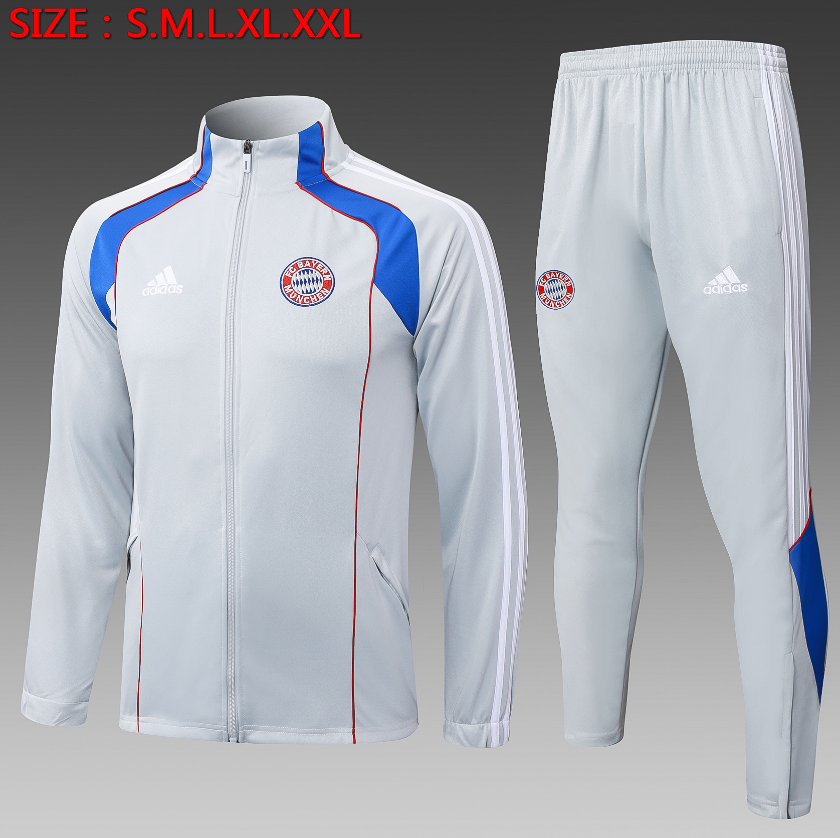 25-26 Bayern Light Grey Retro Edition Jackets sets