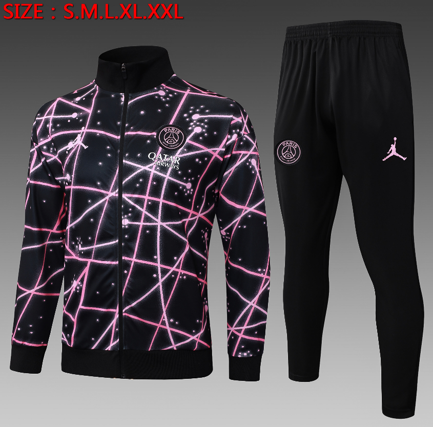 25-26 Jordan Paris Black Starry Sky Inkjet Jackets sets