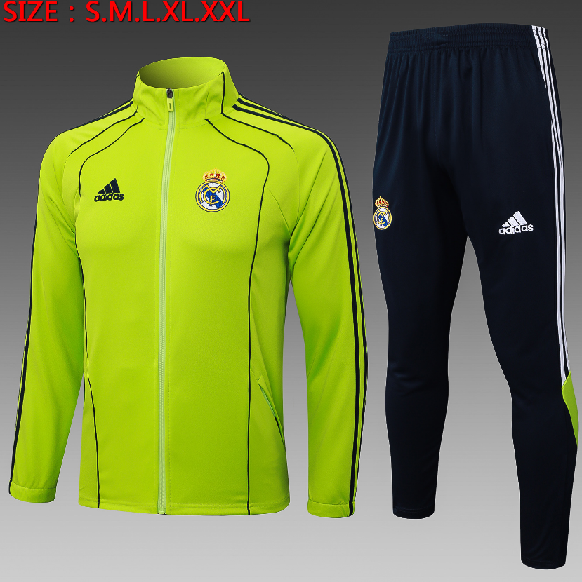 25-26 Real Madrid Grass Green Retro Edition Jackets sets