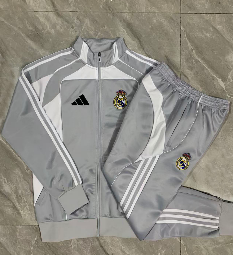 25/26 Real Madrid gray with white Jackets sets