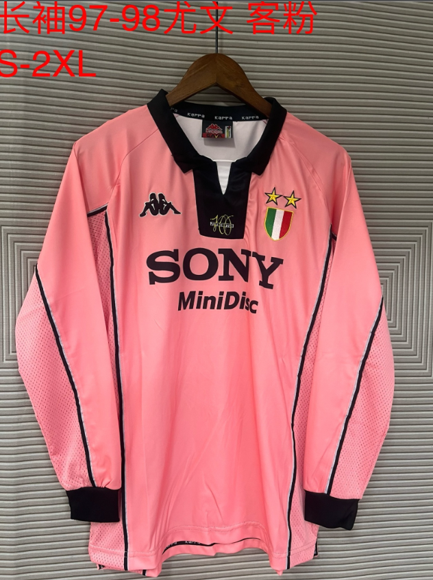 Retro 97/98 Juventus away pink long sleeve