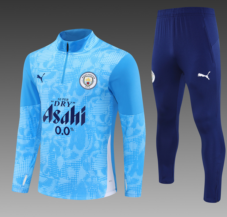 25/26 Half Manchester City light blue camouflage Tracksuit