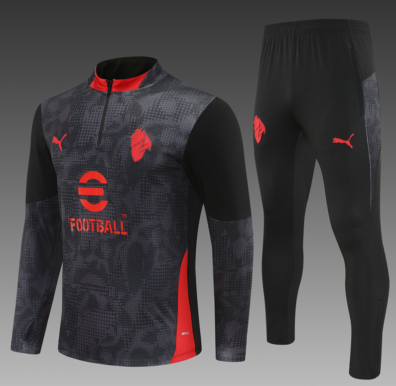 25/26  Half AC Black Camouflage Tracksuit