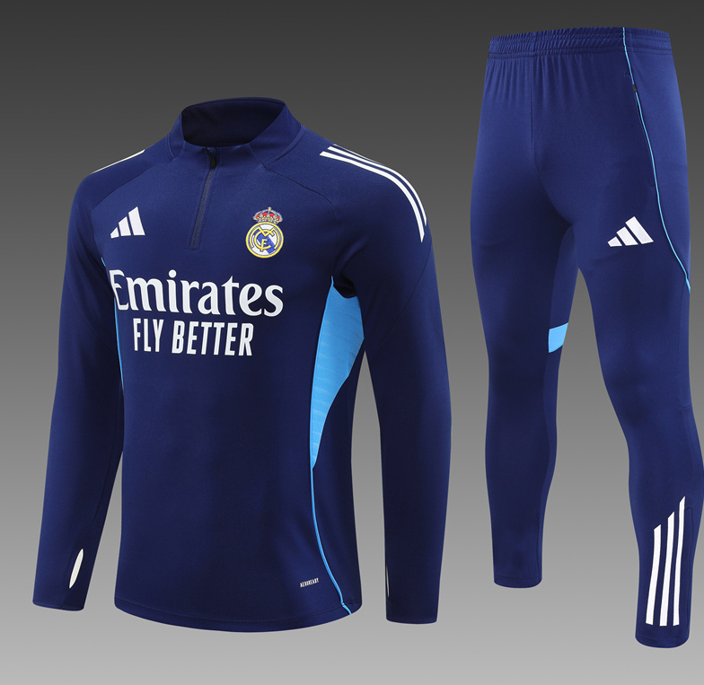 25/26 Half Real Madrid royal blue Tracksuit