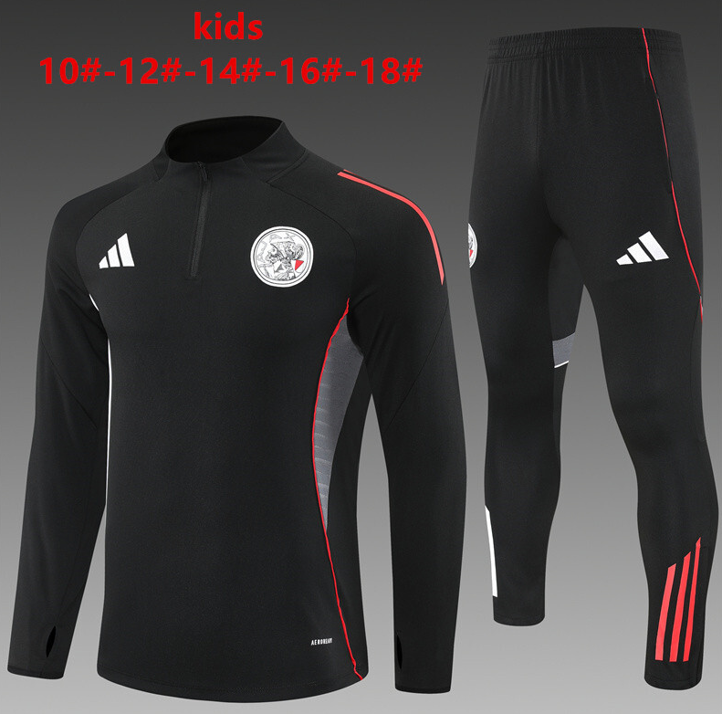 25/26 kid half Ajax Black Tracksuit