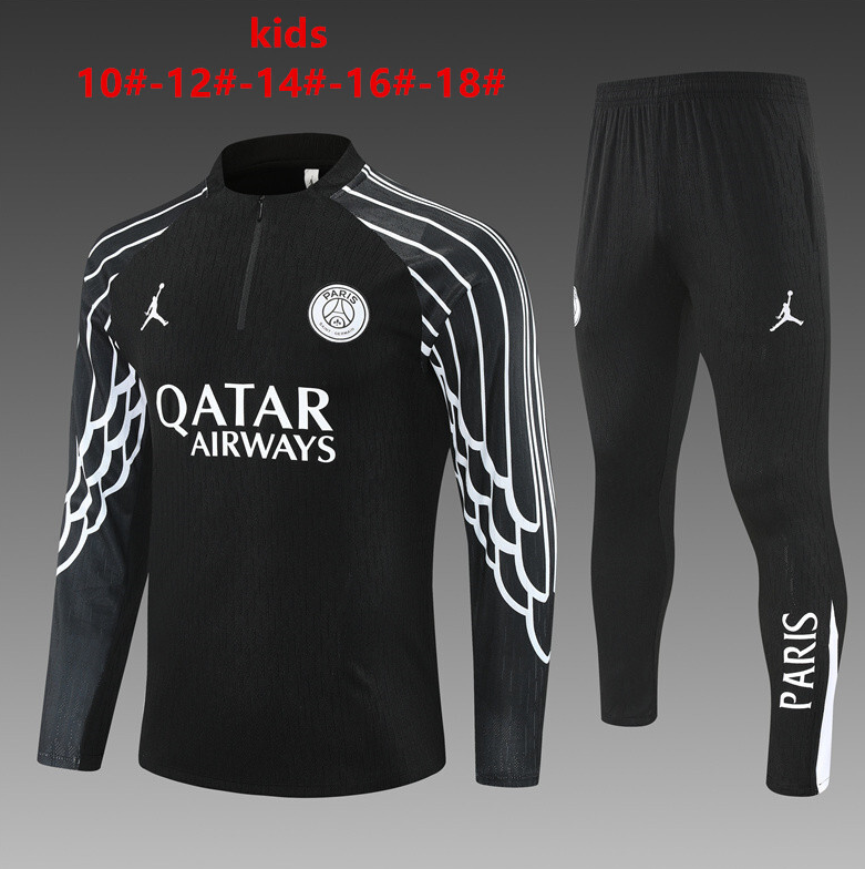 25/26 kid half Jordan Paris Black Champions League Edition Tracksuit