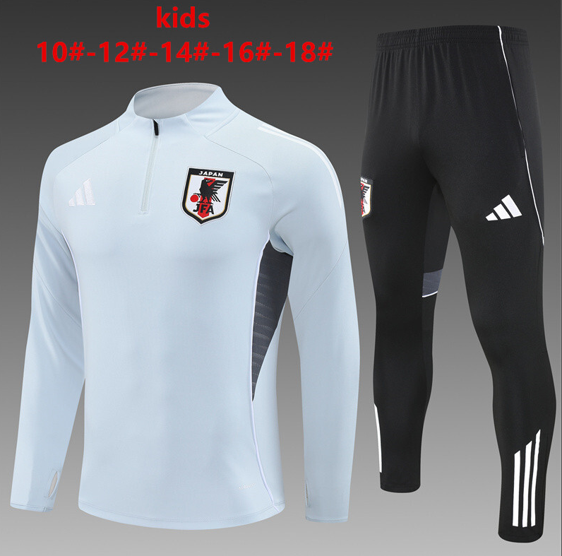 25/26 kid half  Japanese Light Grey Tracksuit