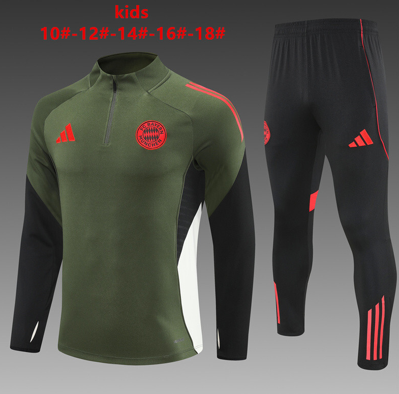 25/26 kid half Bayern Green Tracksuit