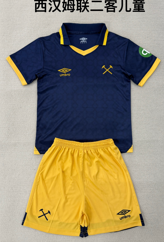 kids Kits 25/26 West Ham United Second away 
