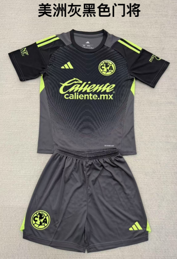 kids Kits 25/26 American gray black goalkeeper