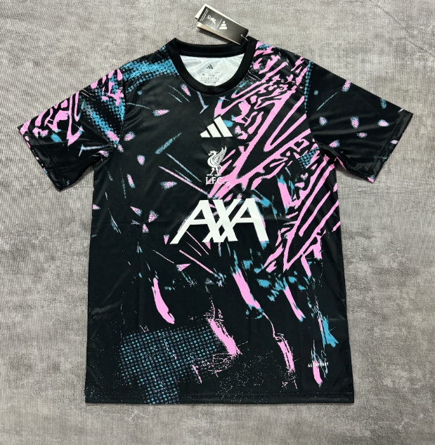 Fan version 25/26 Liverpool training outfit black and pink