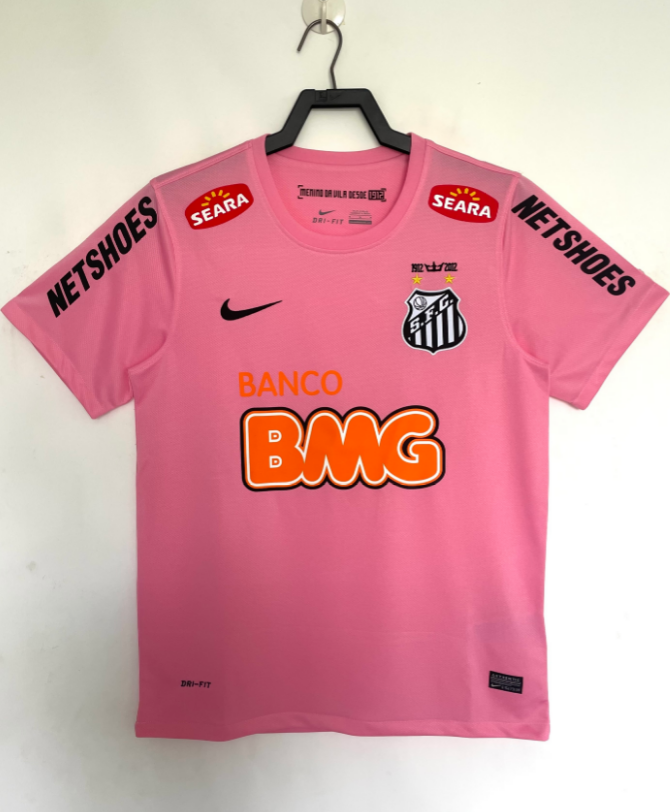 Retro 12/13 Santos pink with epaulettes