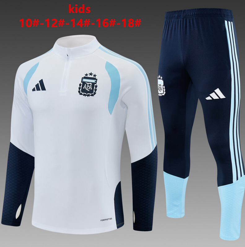 26/27 kid half Argentina White Tracksuit