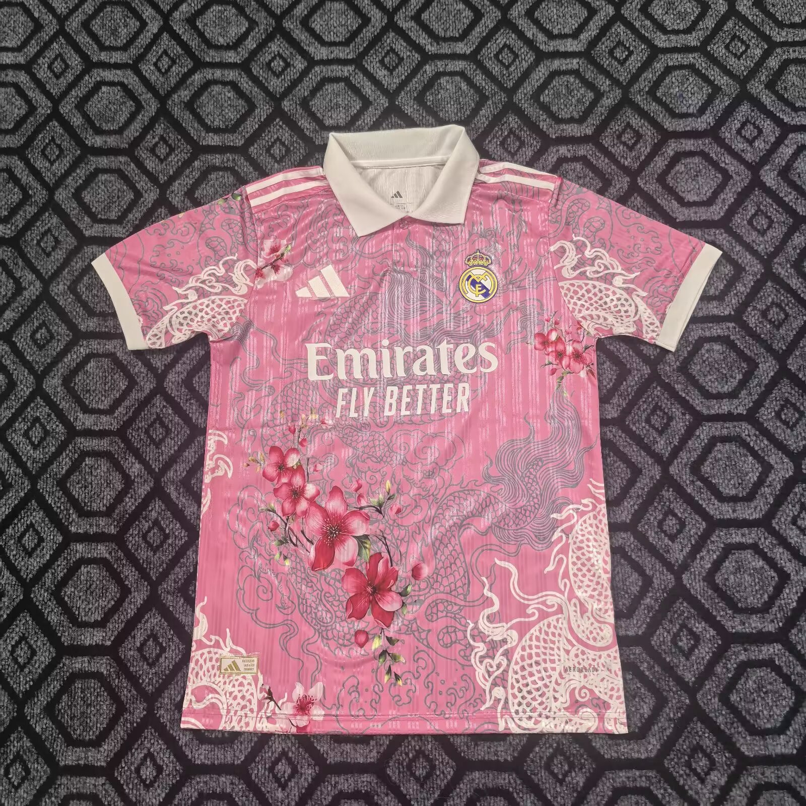 Fan version 26/27 Real Madrid Dragon PO Pink Rose Flower 
