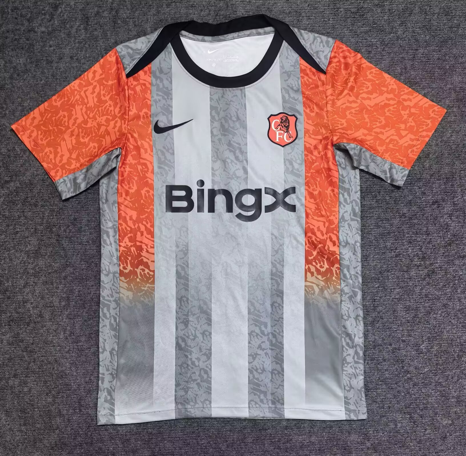 Fan version 26/27 Chelsea pre match outfit Grey Orange