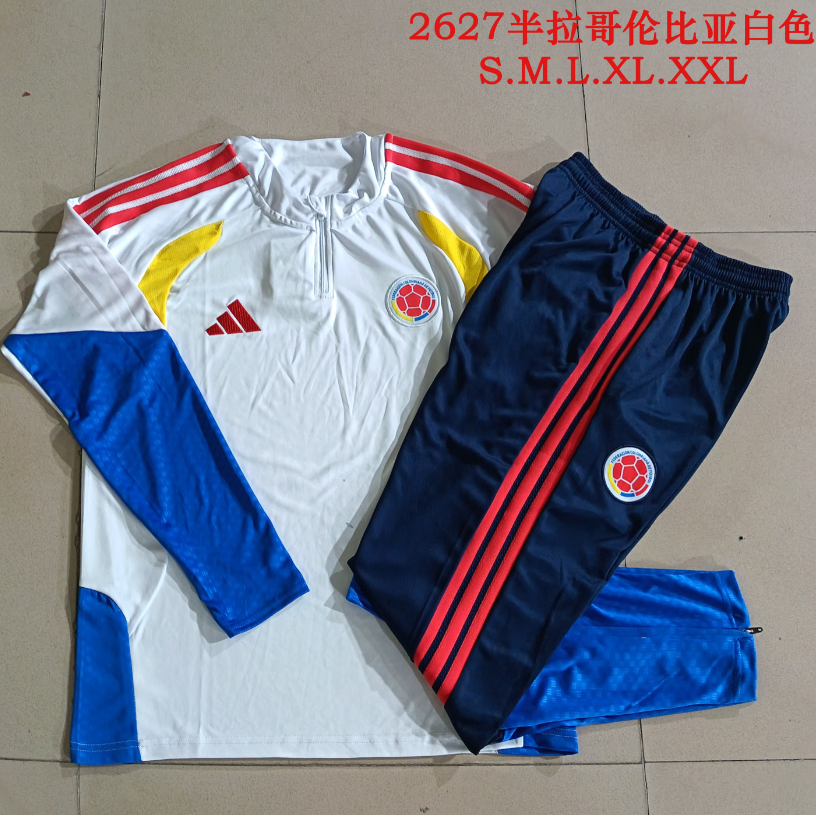 26/27 Half Pull Colombia White Tracksuit
