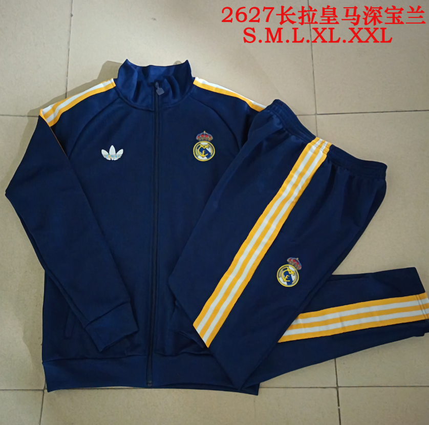 26/27 Long Pull Real Madrid Deep Baolan Jackets sets