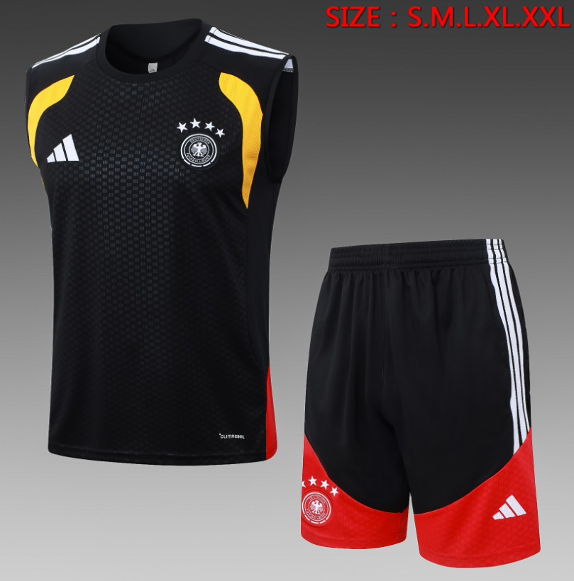 26/27 vest German black training suit set
